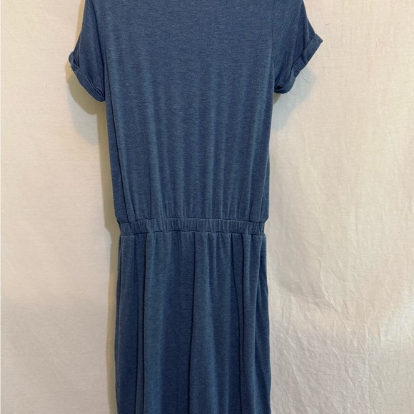C-51 32 Degrees Cool Blue Short Sleeve Elastic Waist MIDI Dress Size S - Picture 10 of 14